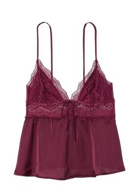 Lace cami Victoria’s Secret lace romantic babydoll top tie up front